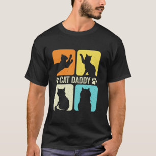 Vintage Cat Daddy Fathers Day Cute Cats T-Shirt