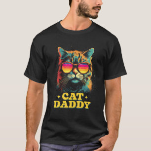 Vintage Cat Daddy Retro 90s 80s Cat Lovers Father T-Shirt