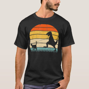 Vintage Cat Dinosaur Retro 60s 70s Style Funny Kit T-Shirt