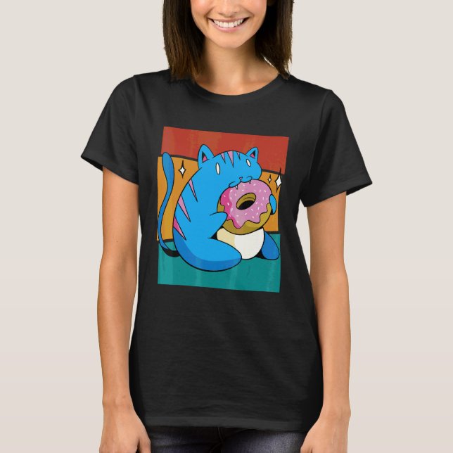 Vintage Cat Doughnut T-Shirt (Front)