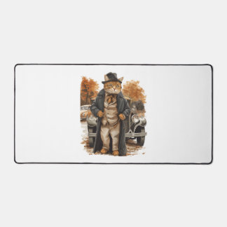 Vintage Cat Elegance Desk Mat