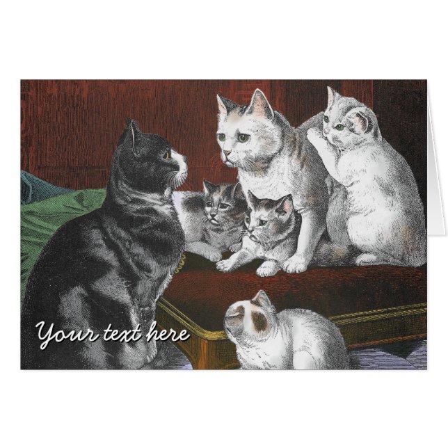 Vintage Cat Family (Front Horizontal)
