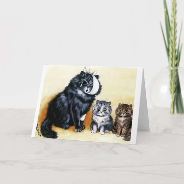 Vintage Cat Get Well Soon Card (Front)