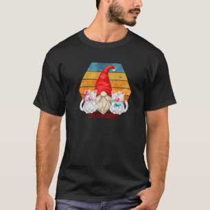 Vintage Cat Gnome For Cat Dad And Retro  Men Love  T-Shirt