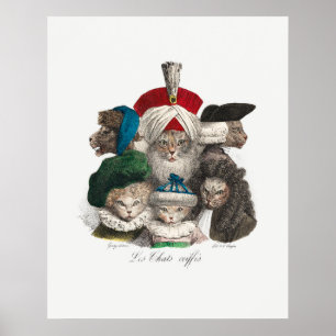 Vintage Cat History Ancestors Historical Funny Cat Poster