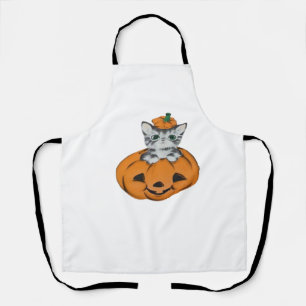 Vintage cat in a pumpkin Classic T-Shirt Apron