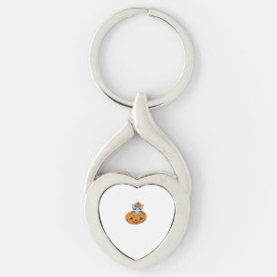 Vintage cat in a pumpkin Classic T-Shirt Keychain