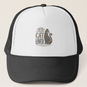 Vintage Cat Lover Engraving Style Graphic Shirt_1 Trucker Hat