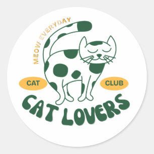 Vintage Cat Lover Sticker cat dad cat mom