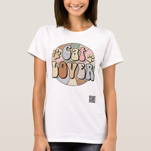 Vintage Cat Lover T-Shirt (Front)