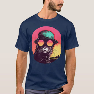 Vintage Cat Lovers friends T-Shirt
