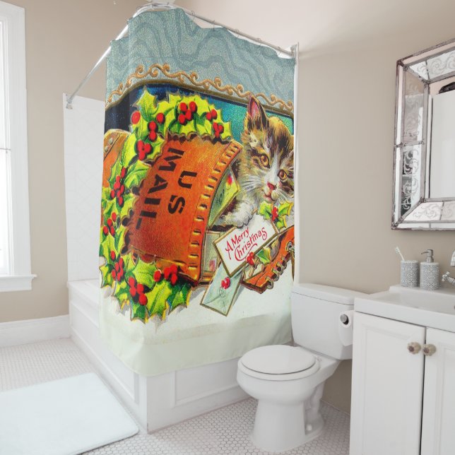 Vintage Cat Merry Christmas (In Situ)