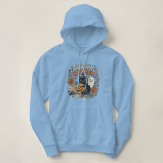 Vintage Cat Mom Halloween Graphic Hoodie