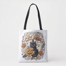 Vintage Cat Mom Halloween Graphic