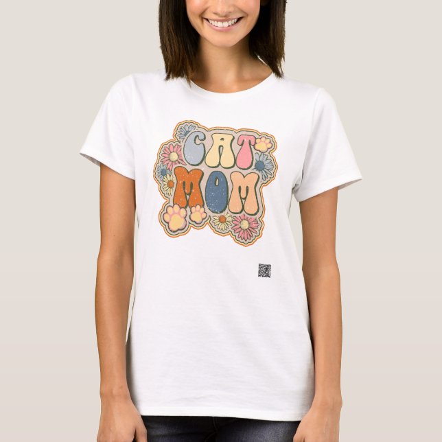 Vintage Cat Mom T-Shirt (Front)