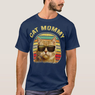 vintage cat mommy funny cat mom retro best cat mom T-Shirt
