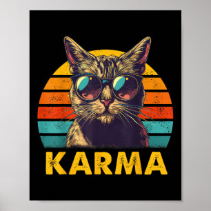 Vintage Cat Music Gifts For Teens Girls Kids Women Poster