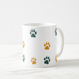 Vintage Cat Paw Prints – Retro Feline Footprints Coffee Mug