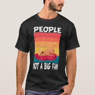 Vintage Cat People Not A Big Fan Introvert Sarcast T-Shirt