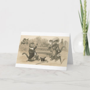 Vintage Cat Proposal Note Card