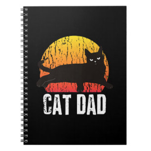 Vintage Cat   Retro Animal Present Notebook