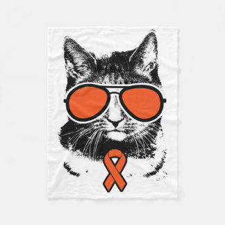 Vintage Cat Rsd Crps Awareness  Fleece Blanket