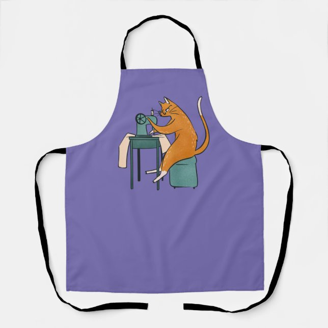 Vintage Cat Sewing Apron (Front)