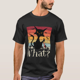 Vintage Cat What Halloween Murderous Black Cat Wit T-Shirt