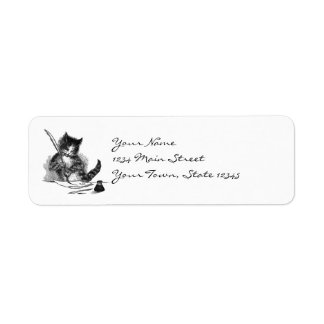 Vintage Cat Writing a Letter