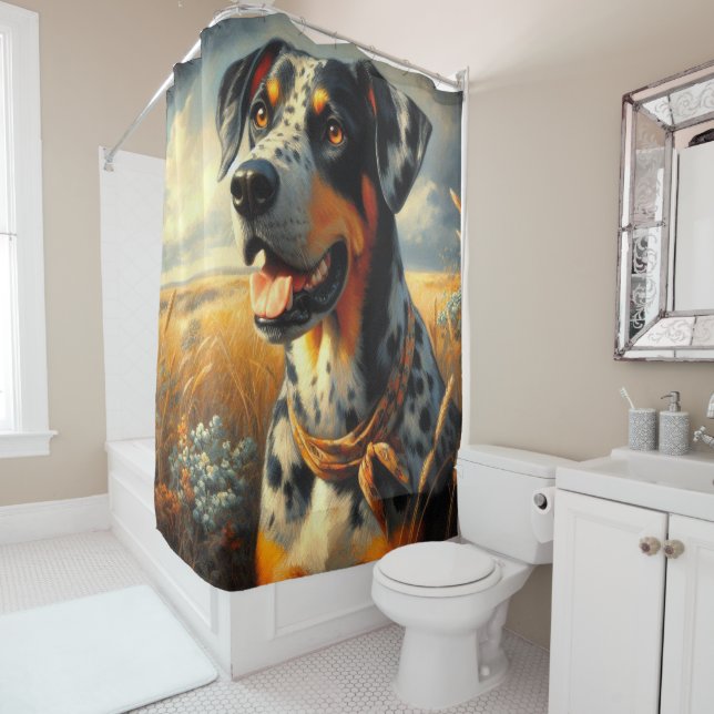 Vintage Catahoula Leopard Dog Painting (In Situ)