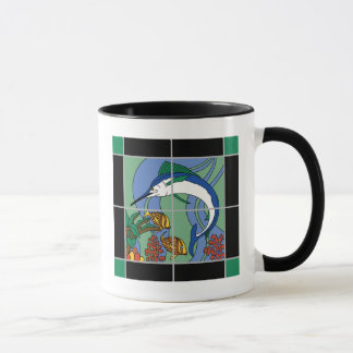 Vintage Catalina Island Marlin Tile Mural Mug