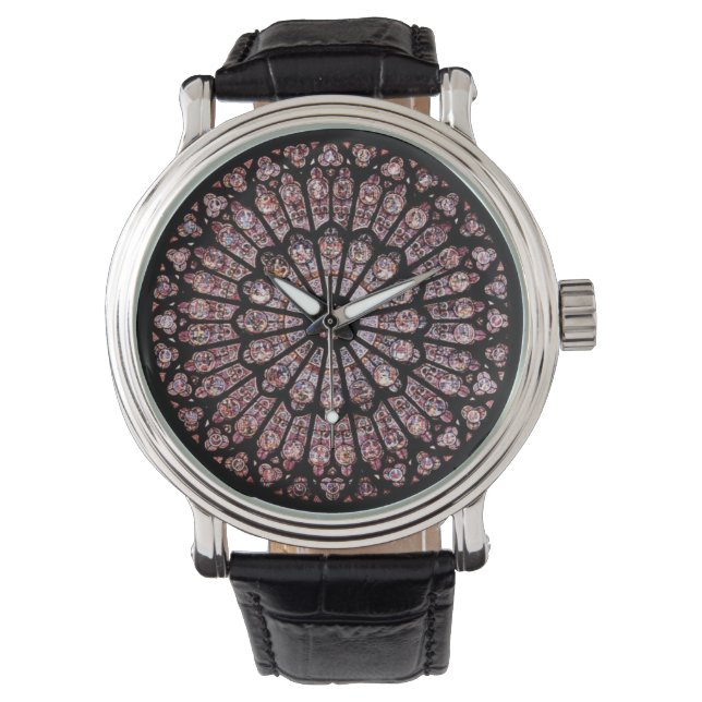 Vintage Cathedral Stained Glass Window Watch (Front)