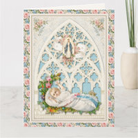 Vintage Catholic Baby Congratulations Greeting