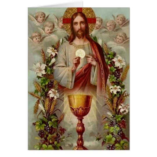 Vintage Catholic Mass Offering Card