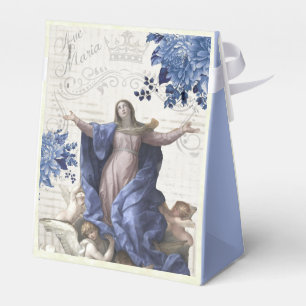 Vintage Catholic Religious Blessed Virgin Mary Favor Box