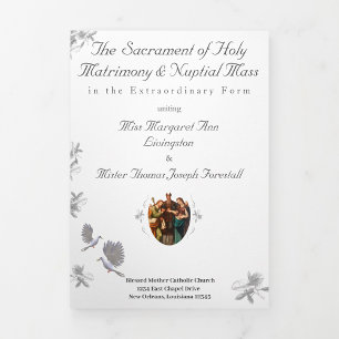 Vintage Catholic TLM Trifold Letter Fold Program