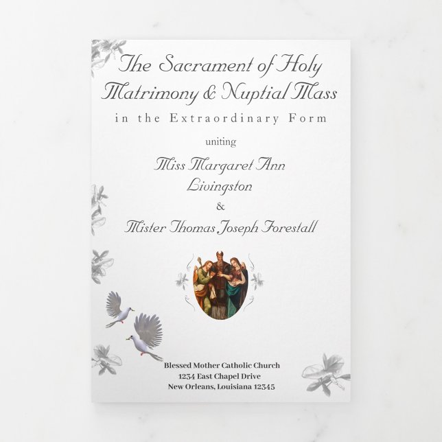 Vintage Catholic TLM Trifold Letter Fold Program (Creator Uploaded)