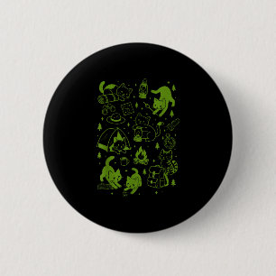Vintage cats camping camper adventure hiker 2 inch round button