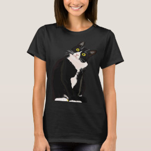 Vintage Cats Face Black & White Kitty Cats for Men T-Shirt