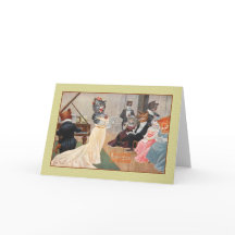 Vintage Cats Holiday Greeting Card, Arthur Thiele