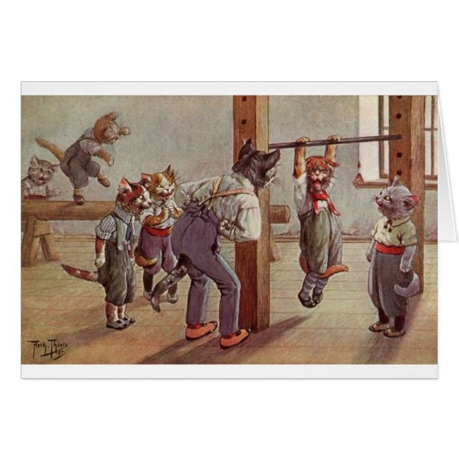 Vintage - Cats in Gym Class, (Front Horizontal)