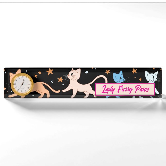 Vintage cats nameplate (Front)