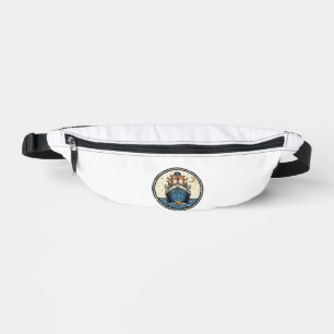 Vintage Cats on Ocean Liner Ship Art Shirt Design_ Fanny Pack