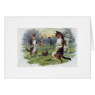 Vintage - Cats Playing Soccer,