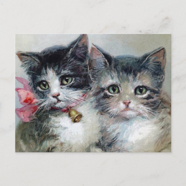 Vintage Cats Postcard (Front)