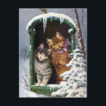 Vintage Cats Postcard<br><div class="desc">High quality,  custom restored vintage image.</div>