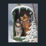 Vintage Cats Postcard<br><div class="desc">High quality,  custom restored vintage image.</div>