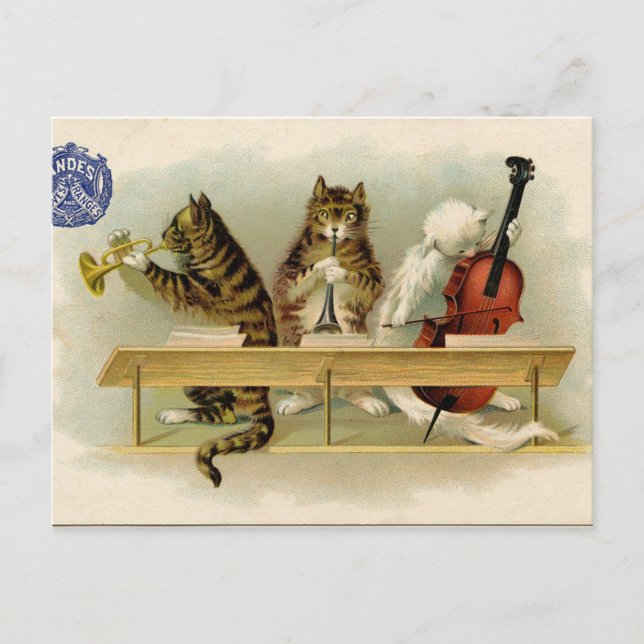 Vintage Cats Postcard (Front)