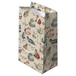 Vintage Cats Small Gift Bag