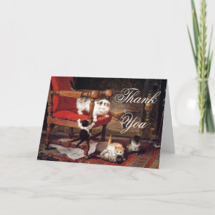 Vintage Cats Thank You Card